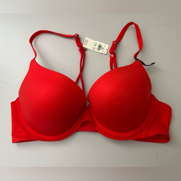 Aerie Real Sunnie Demi Push-Up Bra Size 36B Red - Picture 1 of 8